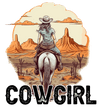 Wild Life Cowgirl Design - DTF Ready To Press