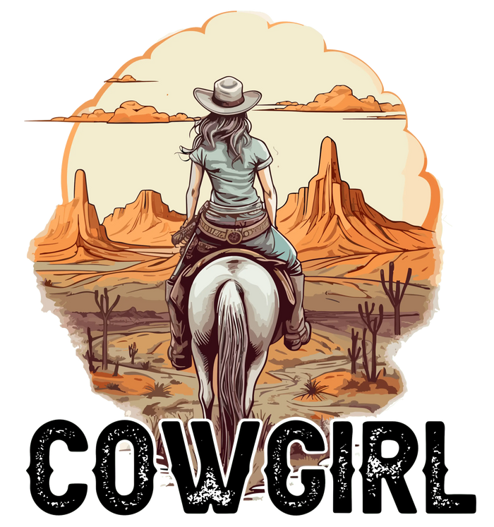 Wild Life Cowgirl Design pressed on a garment