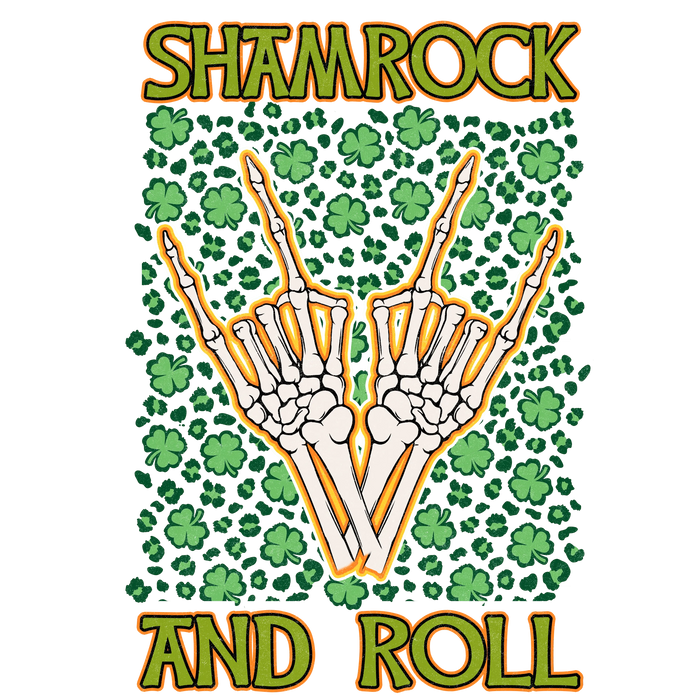 Shamrock and Roll Saint Patrick's Design pressed on a garment