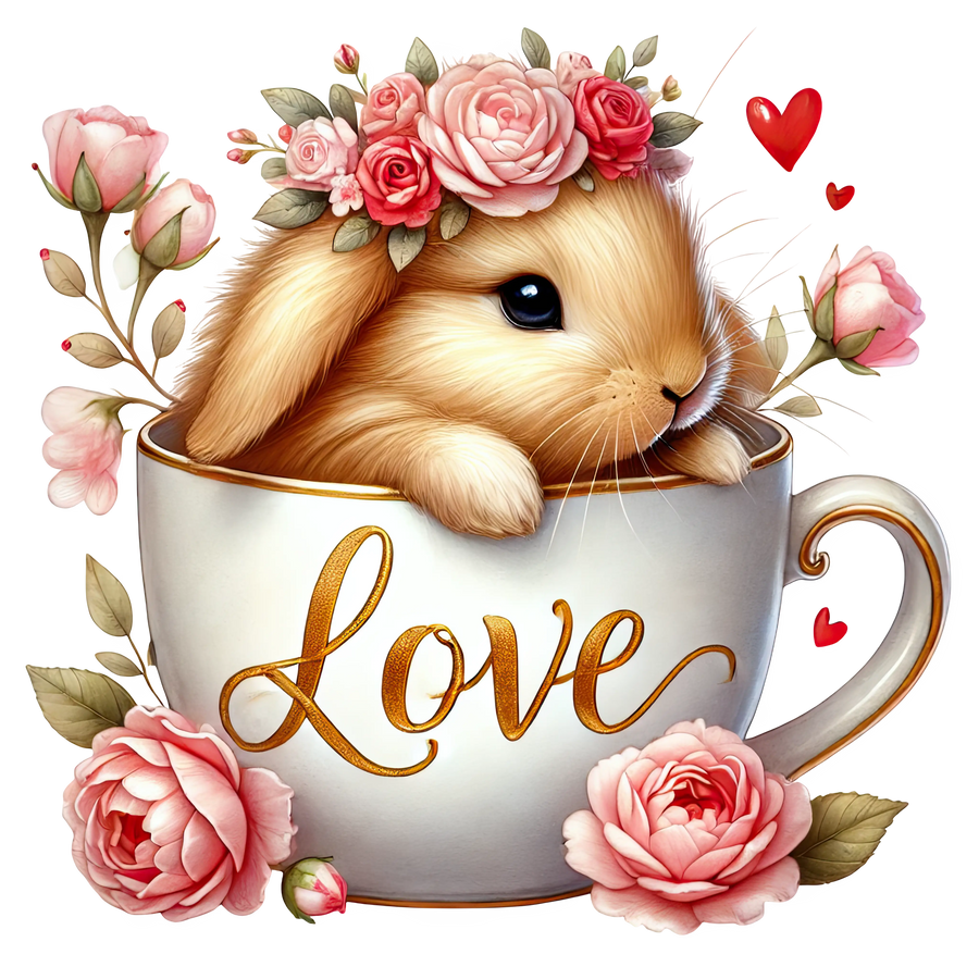 Valentine's Day Couple Bunny Design | DTF Dallas