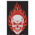 Skull With Flames 21015 Rhinestone