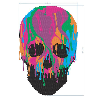 Dripping Skull 21019 Ready to Press Rhinestone Transfer