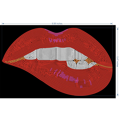 Biting Lips 21031 Ready to Press Rhinestone Transfer