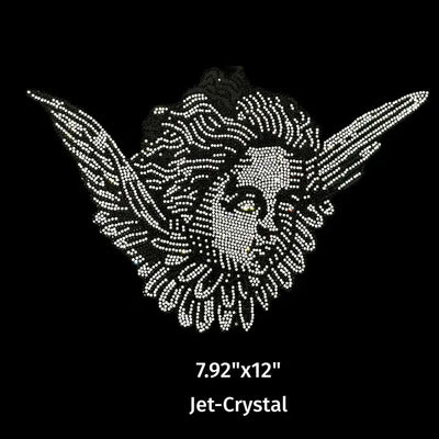 Angel With Wings 21090 Ready to Press Rhinestone Transfer