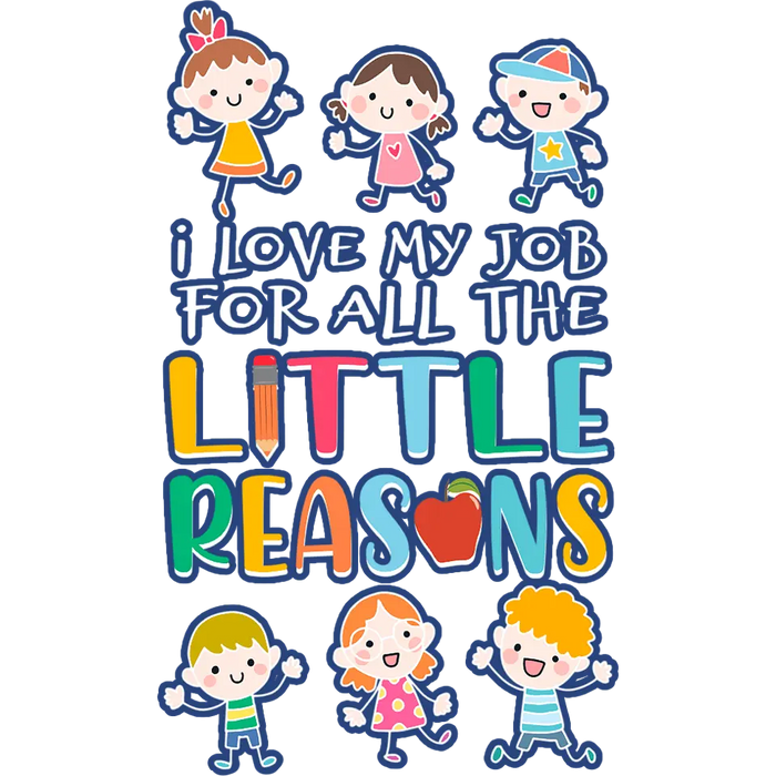 Kindergarten Teachers Day Design pressed on a garment