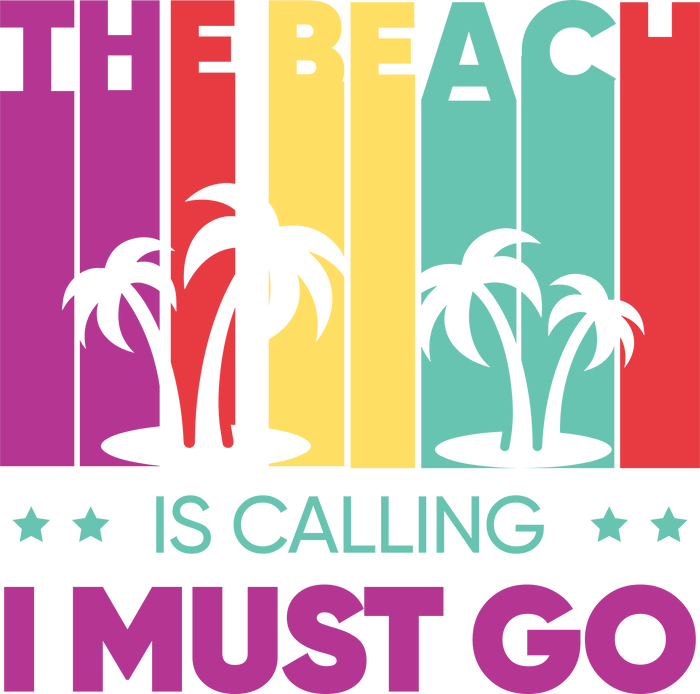 Beach Lover Design pressed on a garment