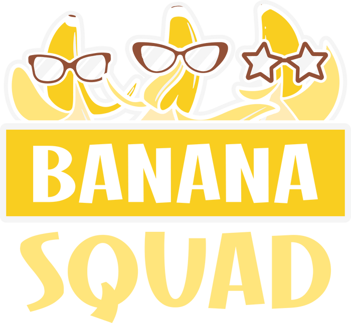 Banana Squad Summer Design pressed on a garment