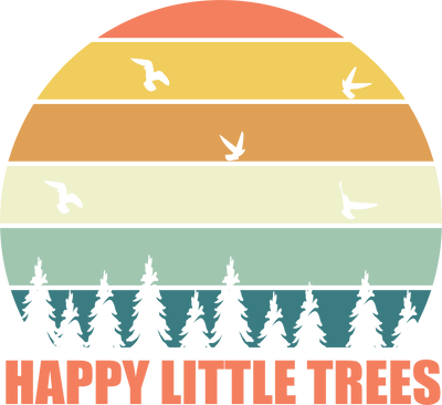 Happy Little Trees Design - DTF Ready To Press - DTF Dallas 