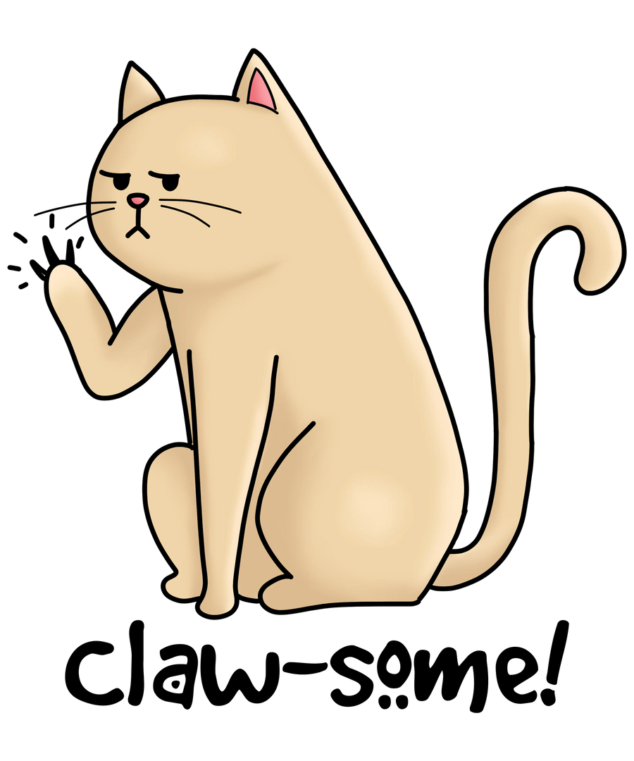 Claw-Some Funny Cat Design - DTF Ready To Press
