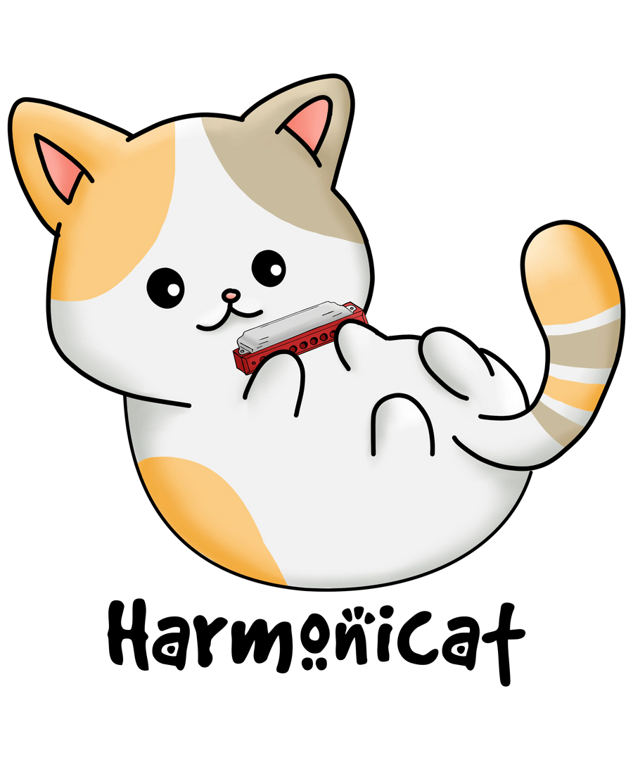 Harmonicat Design - DTF Ready To Press