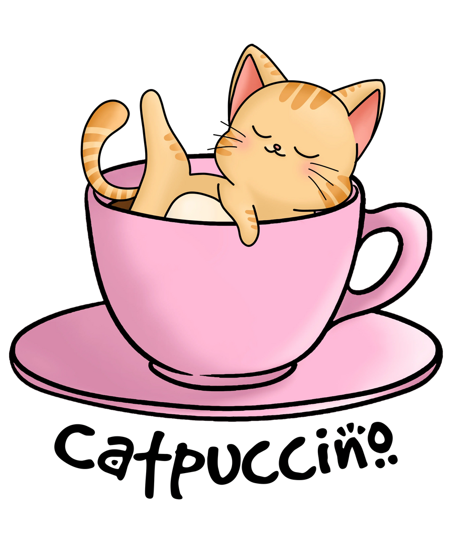 Catpuccino Design DTF-Ready to Press | DTF Dallas