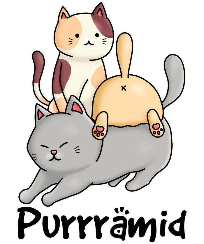 Funny Cats Design pressed on a garment