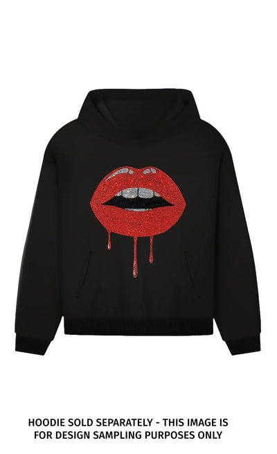 22002 Dripping Lip Rhinestone | DTF Dallas