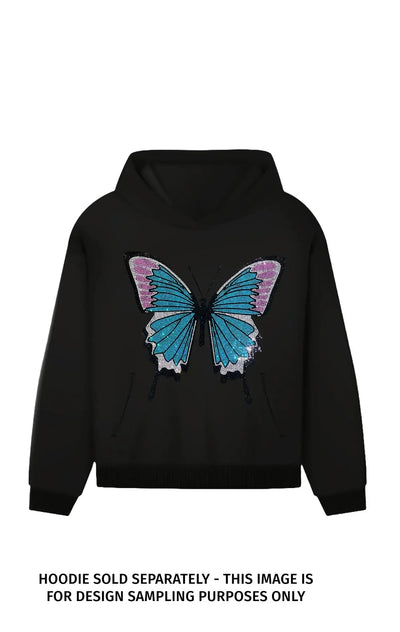 22009 Blue Butterfly Rhinestone | DTF Dallas