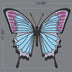 Blue Butterfly 22009 Ready to Press Rhinestone Transfer - DTF Dallas 