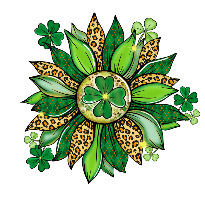 Celtic Symbols Leopard Design pressed on a garment
