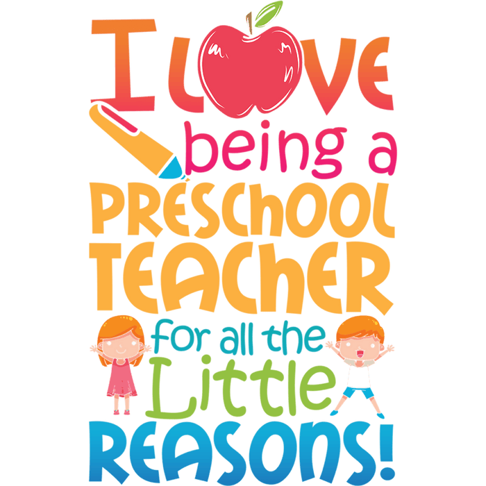 Preschool Teacher pressed on a garment