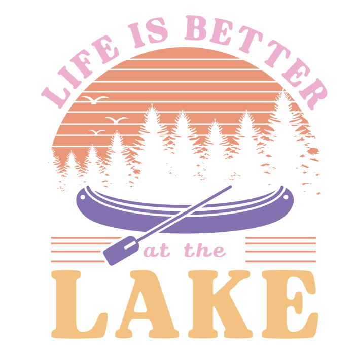 Cute Lake Trip Design pressed on a garment