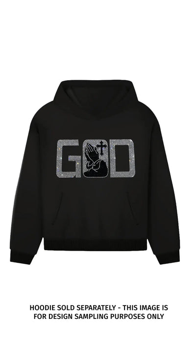 23013 GOD Rhinestone | DTF Dallas