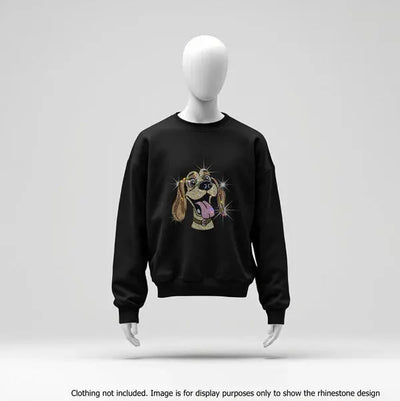 Ruffus Dog 23033 Ready to Press Rhinestone Transfer - DTF Dallas 
