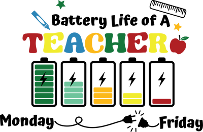 Funny Teacher Mood Design - DTF Ready To Press - DTF Dallas 