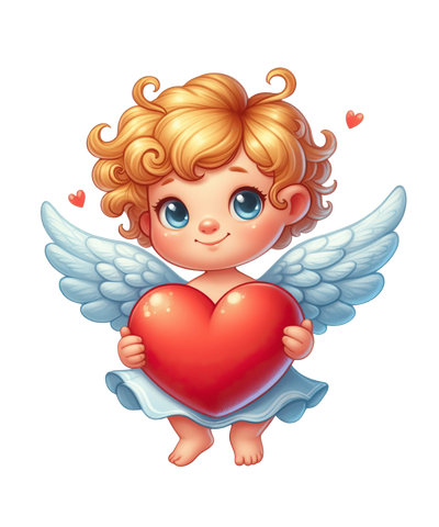 Cute Cupid Valentine's Day Heart Design | DTF Dallas - DTF Dallas 