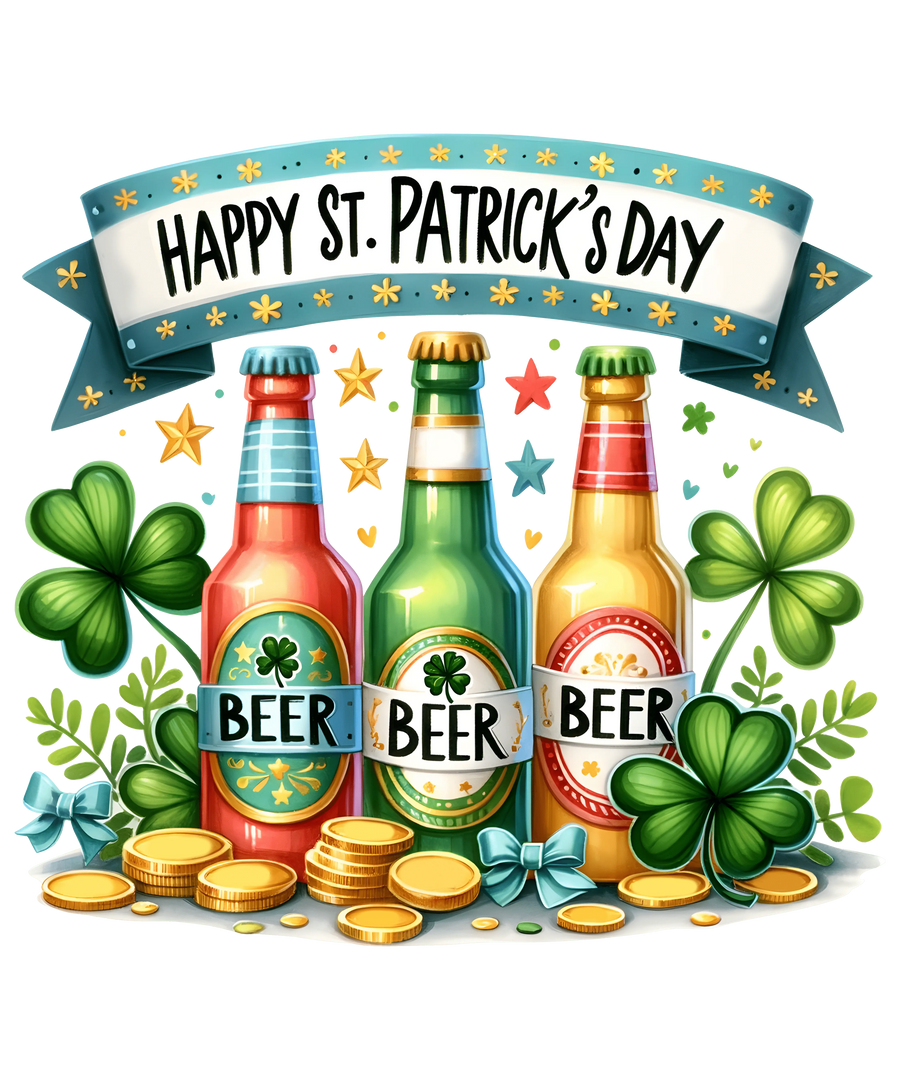 Happy St. Patrick's Day Beer Design | DTF Dallas