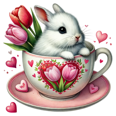 Tulip Bunny Love Design | DTF Dallas - DTF Dallas 