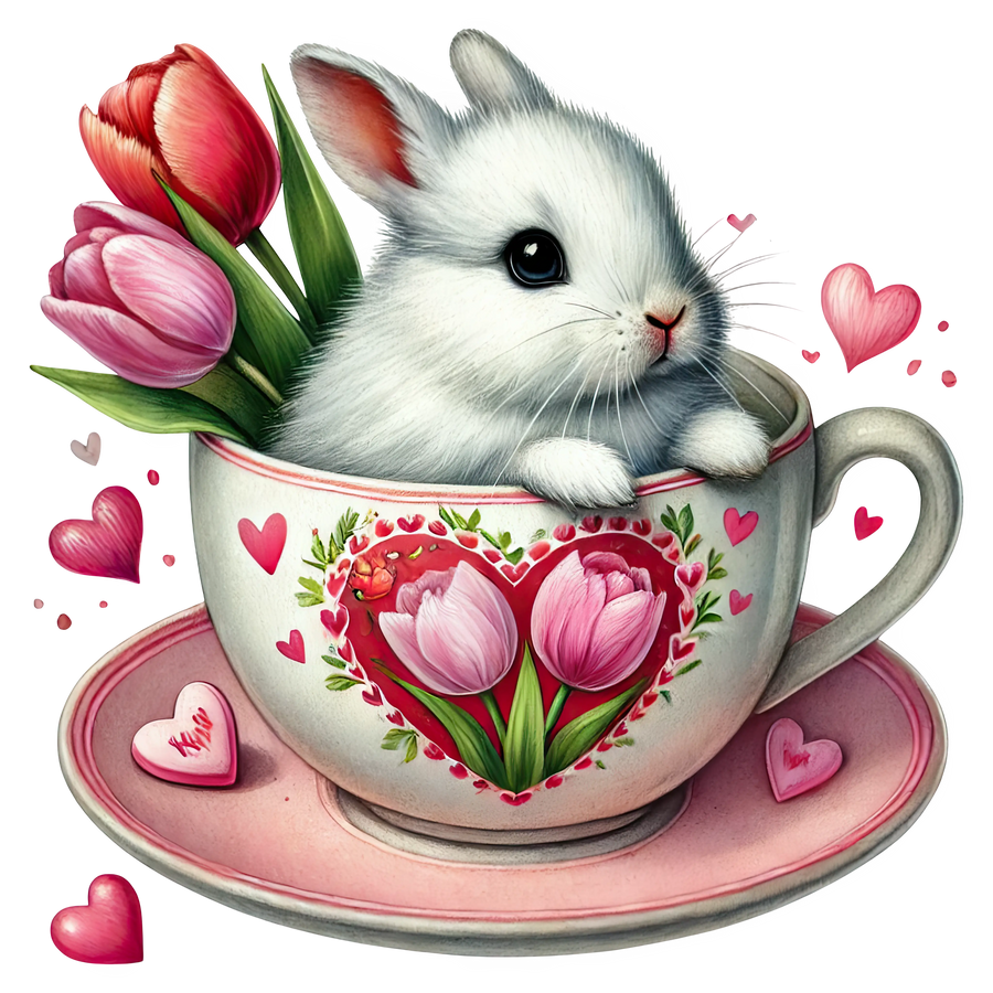 Tulip Bunny Love Design | DTF Dallas