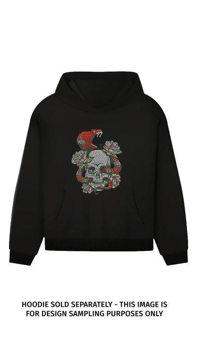24004 Skull Serpent Rhinestone | DTF Dallas