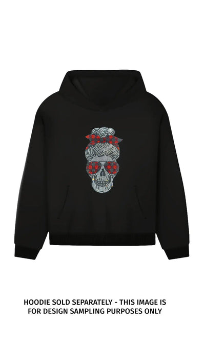 24006 Plaid Punk Skull Rhinestone | DTF Dallas