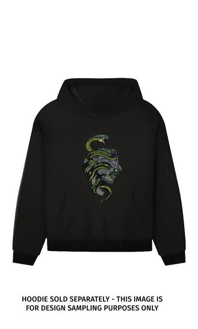 24007 Snake and Skull Rhinestone | DTF Dallas