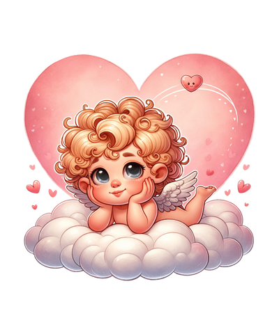 Cute Cupid Valentine's Day Design - DTF Ready To Press - DTF Dallas 