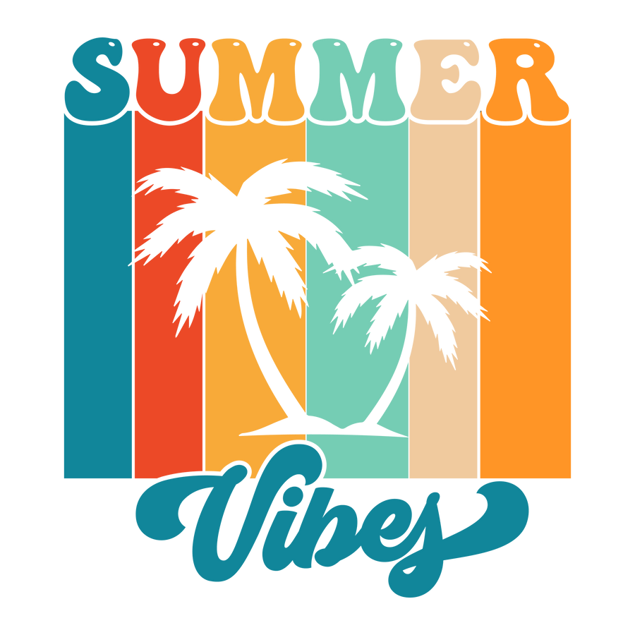 Retro Summer Vibes DTF Design Ready to Press V1 | DTF Dallas