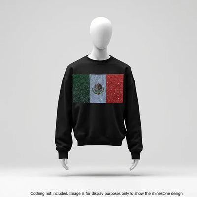 Mexican Flag 25016 Ready to Press Rhinestone Transfer - DTF Dallas 