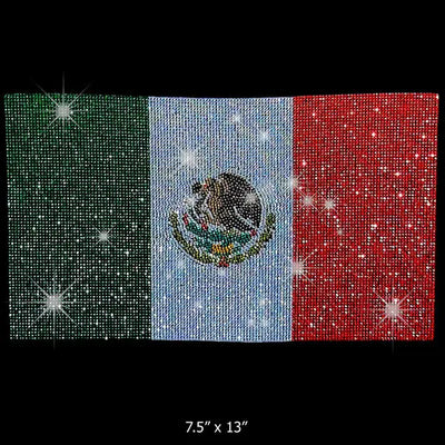 Mexican Flag 25016 Ready to Press Rhinestone Transfer - DTF Dallas 