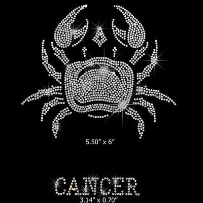 Cancer 25061 Ready to Press Rhinestone Transfer - DTF Dallas 