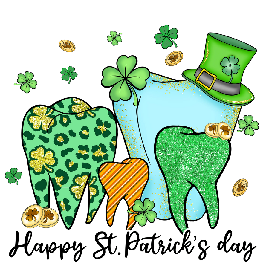 Happy Saint Patrick's Day Dentist Design | DTF Dallas