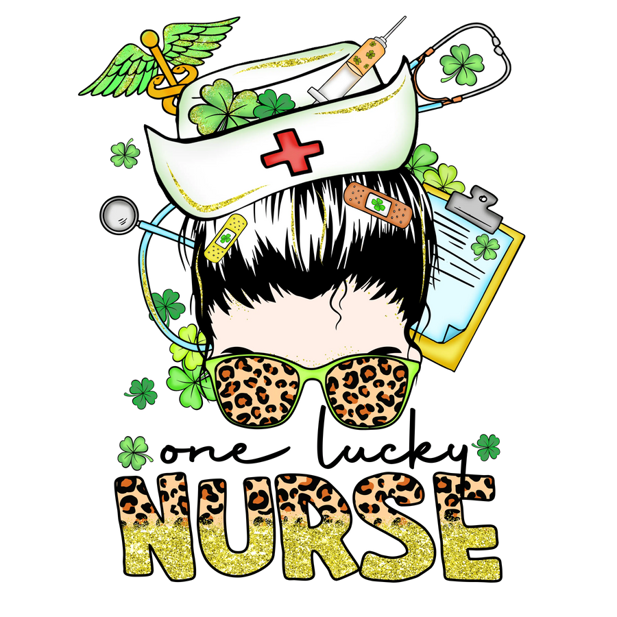 One Lucky Nurse St. Patrick's Day DTF Ready V1 | DTF Dallas