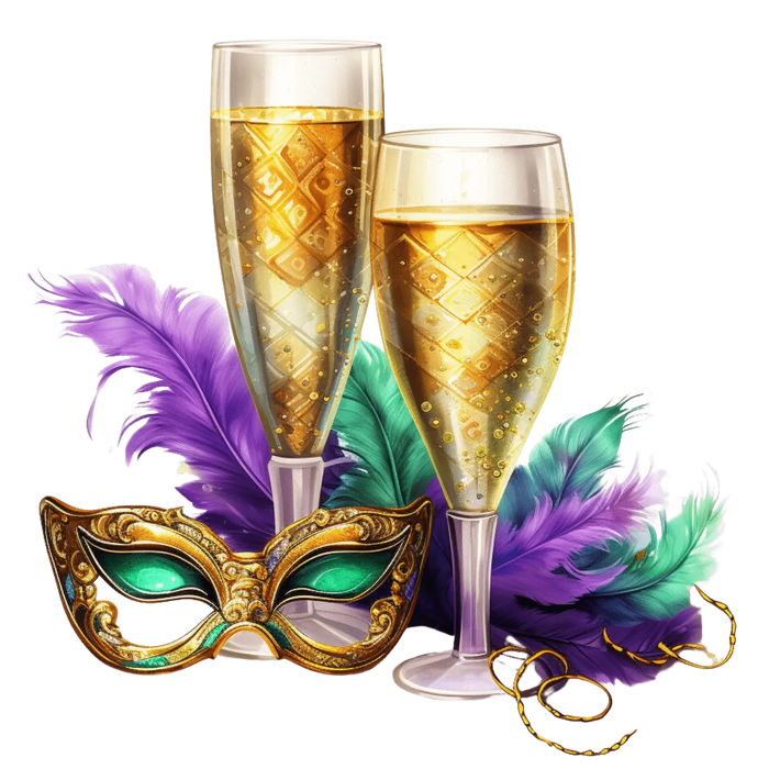 Mardi Gras Carnival  Ready Press Parade Spirit Collection pressed on a garment