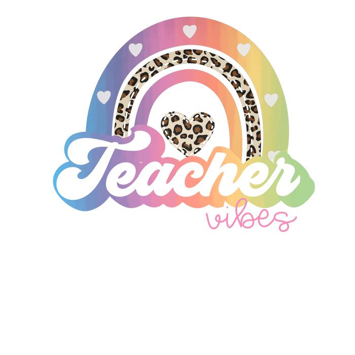 Cool Teacher Vibes Design pressed on a garment