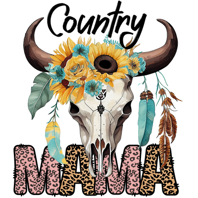 Country Mama Leopard Design - DTF Ready To Press - DTF Dallas 