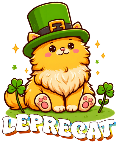Saint Patrick's Day Leprechaun Cat Design | DTF Dallas - DTF Dallas 