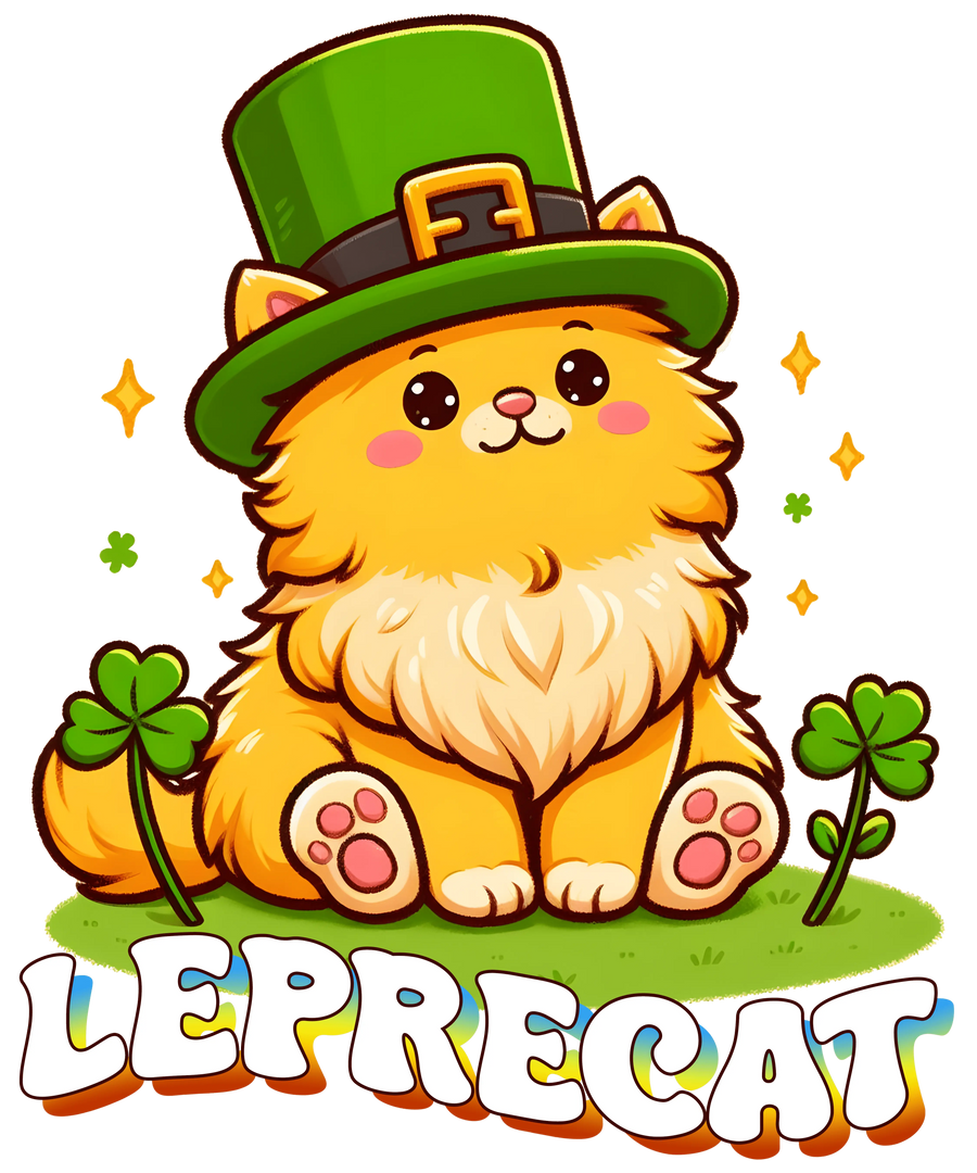 Saint Patrick's Day Leprechaun Cat Design | DTF Dallas