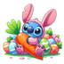 Cute Stitch Easter Design - DTF Ready To Press