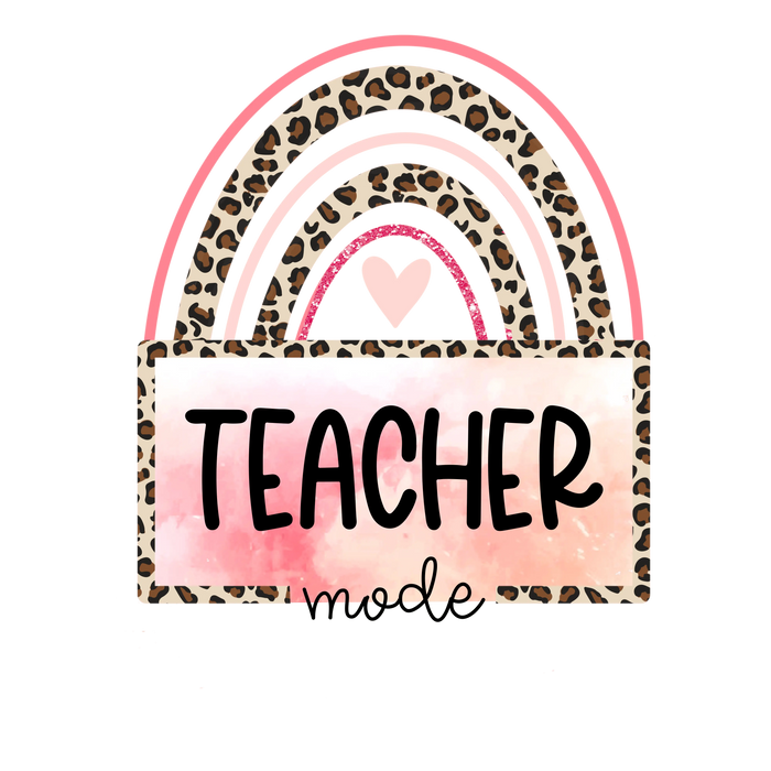 Funny Teacher Mode Design pressed on a garment