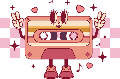 Valentine Tape Design - DTF Ready To Press - DTF Dallas 