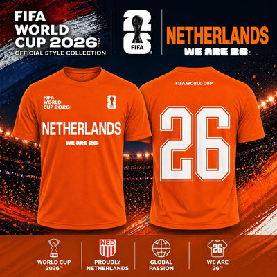 FIFA World Cup 2026 Netherlands Shirt - Official "We Are 26" T-shirt - DTF Dallas 