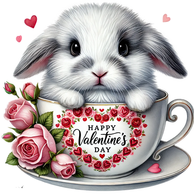 Bunny Valentine's Day Design | DTF Dallas - DTF Dallas 