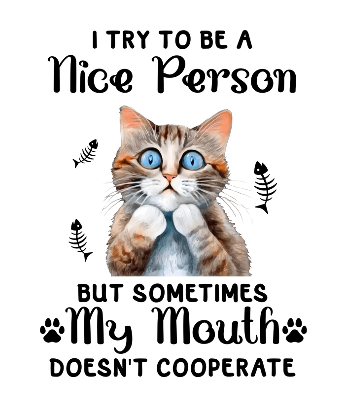Funny Cat Lover Design pressed on a garment